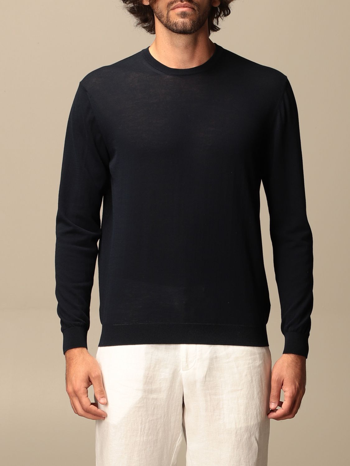 MALO: sweater for man - Blue | Malo sweater UMA008F3Z03 online at ...