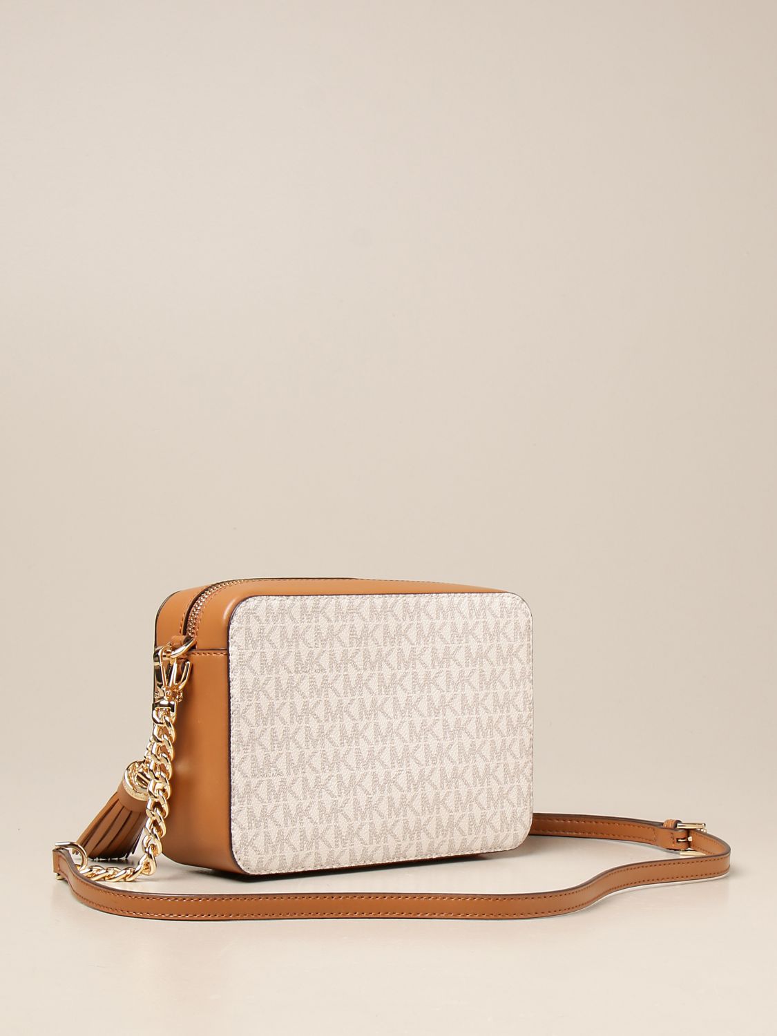 MICHAEL KORS: Michael camera bag in monogram canvas - Ivory