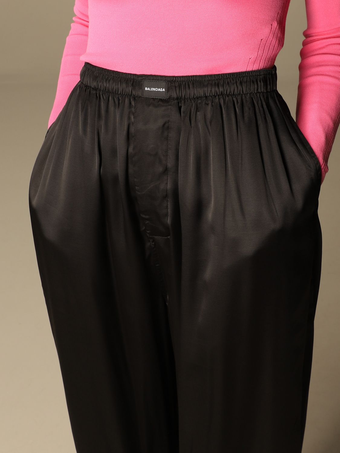 balenciaga silk trousers