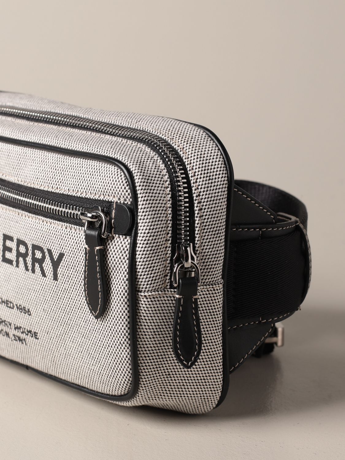 BURBERRY: Horseferry canvas belt bag | Belt Bag Burberry Men Black