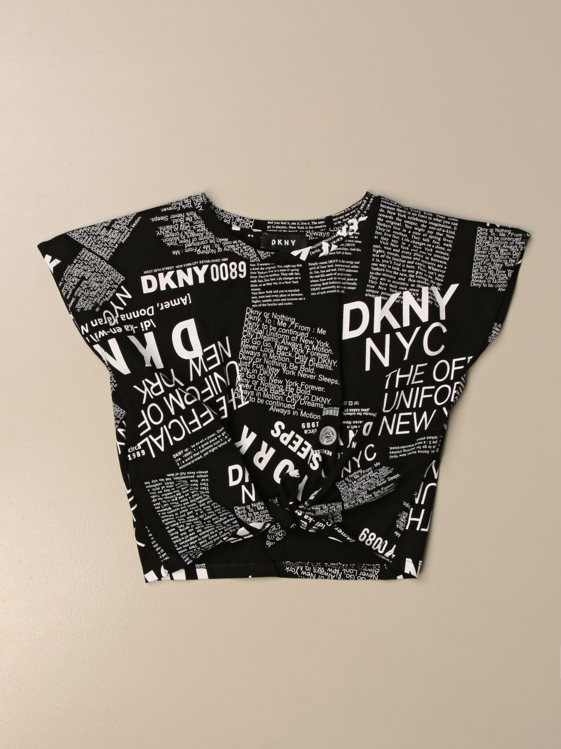 DKNY: t-shirt for girl - Black | Dkny t-shirt D35R30 online on GIGLIO.COM