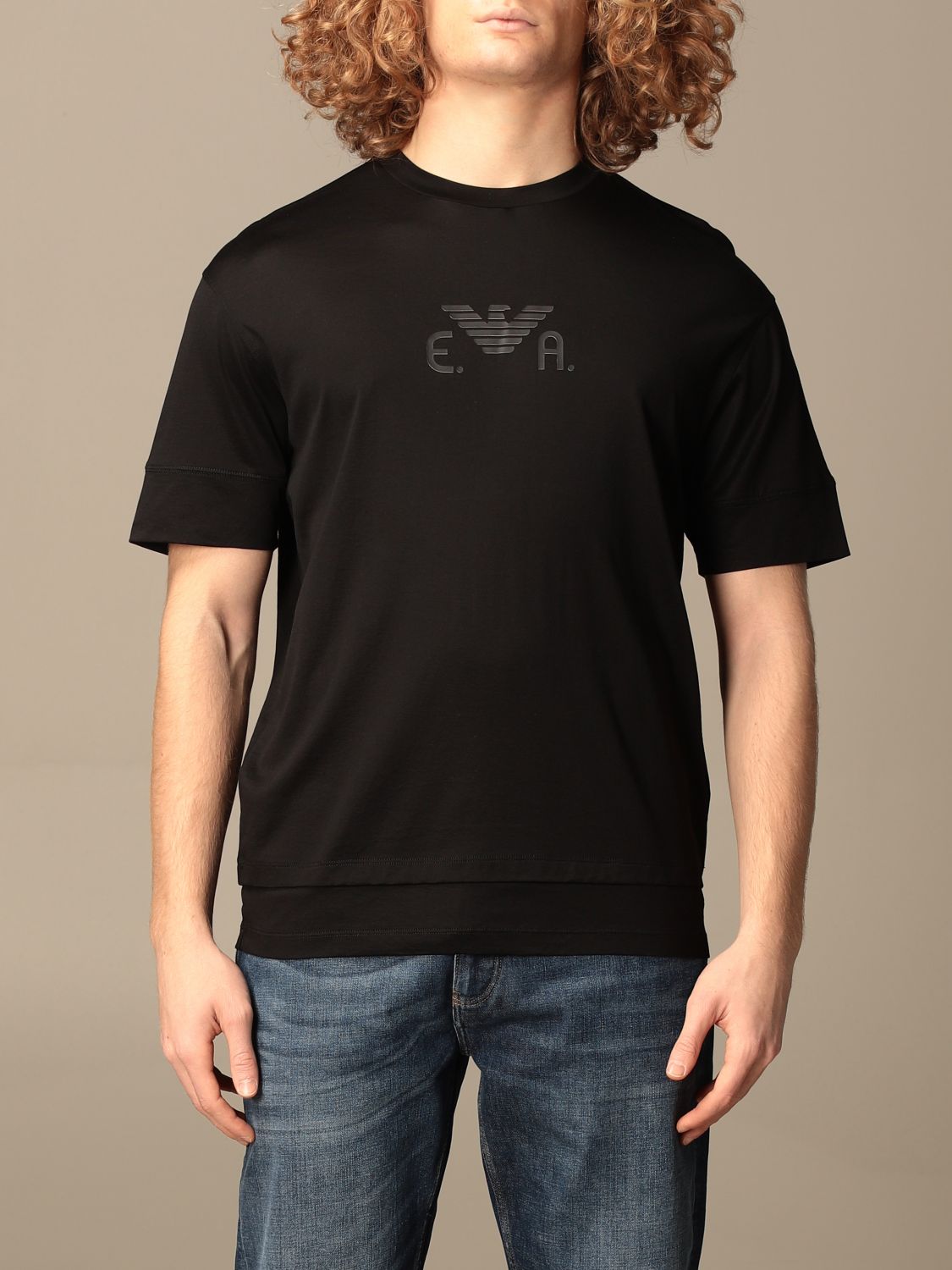 エンポリオアルマーニ(EMPORIO ARMANI): Tシャツ メンズ - ブラック | Tシャツ エンポリオアルマーニ 3K1TF6