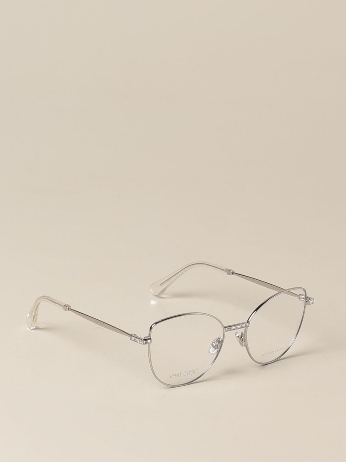 Glasses Jimmy Choo: Jimmy Choo eyeglasses in acetate and metal silver 1