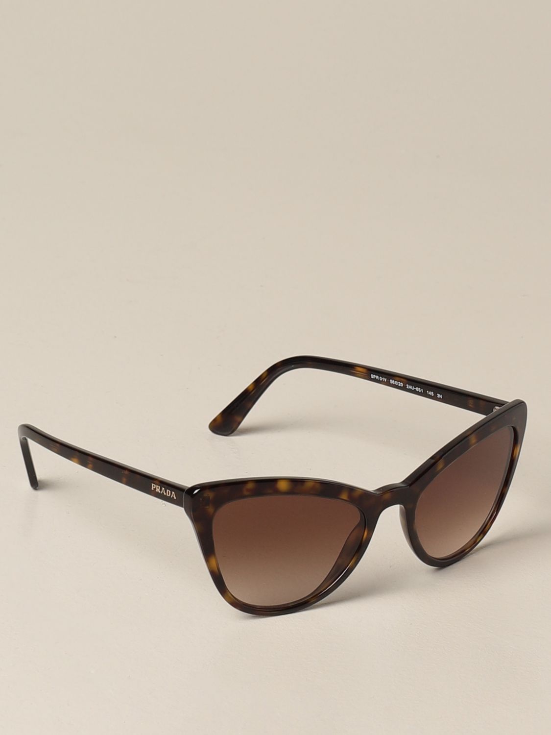 Солнцезащитные очки Prada: Солнцезащитные очки Женское Prada коричневый 1
