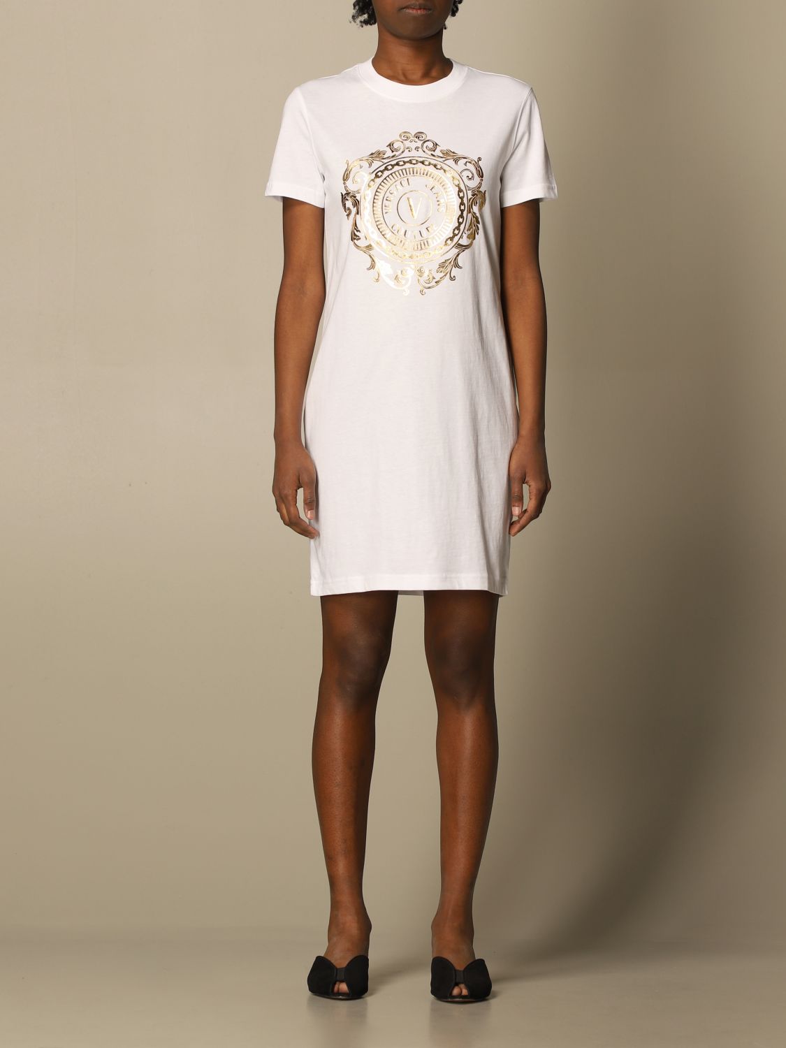 VERSACE JEANS COUTURE: dress for women - White | Versace Jeans Couture ...
