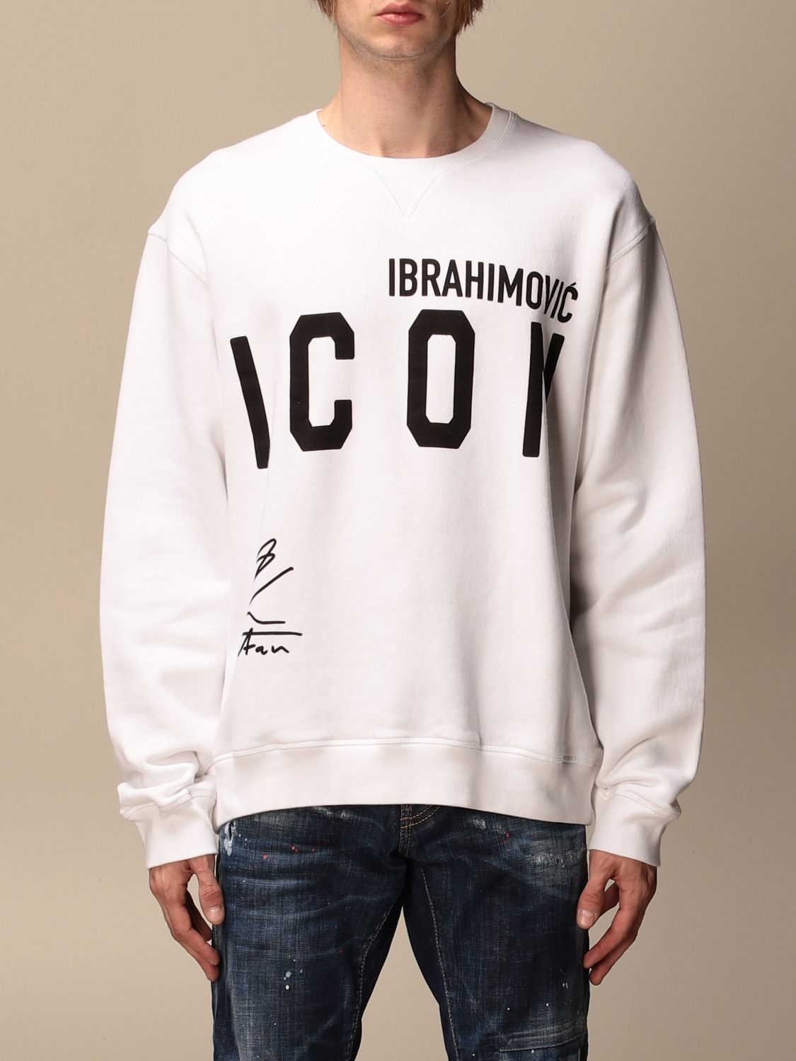 Dsquared2 crewneck sweatshirt with Ibrahimovic Icon logo