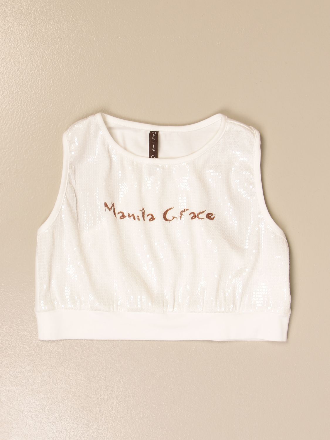 Top Manila Grace: Manila Grace cotton top with logo milk 1