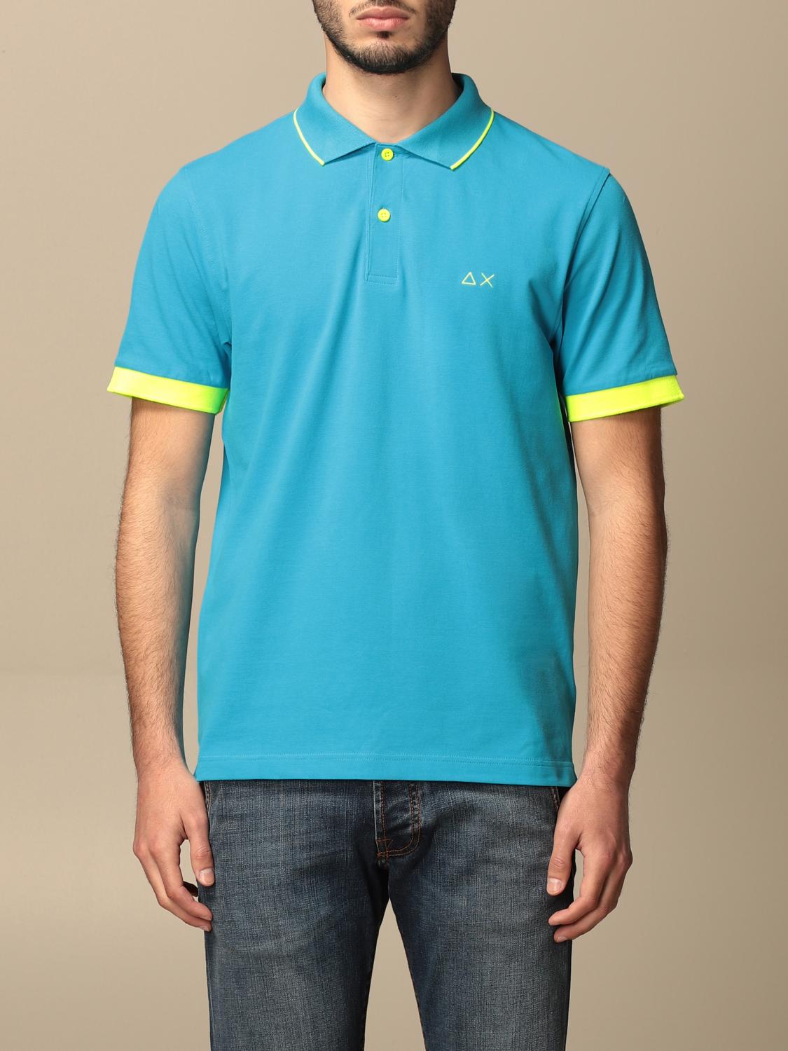 Sun 68 Polo Shirt Men Color Turquoise ModeSens
