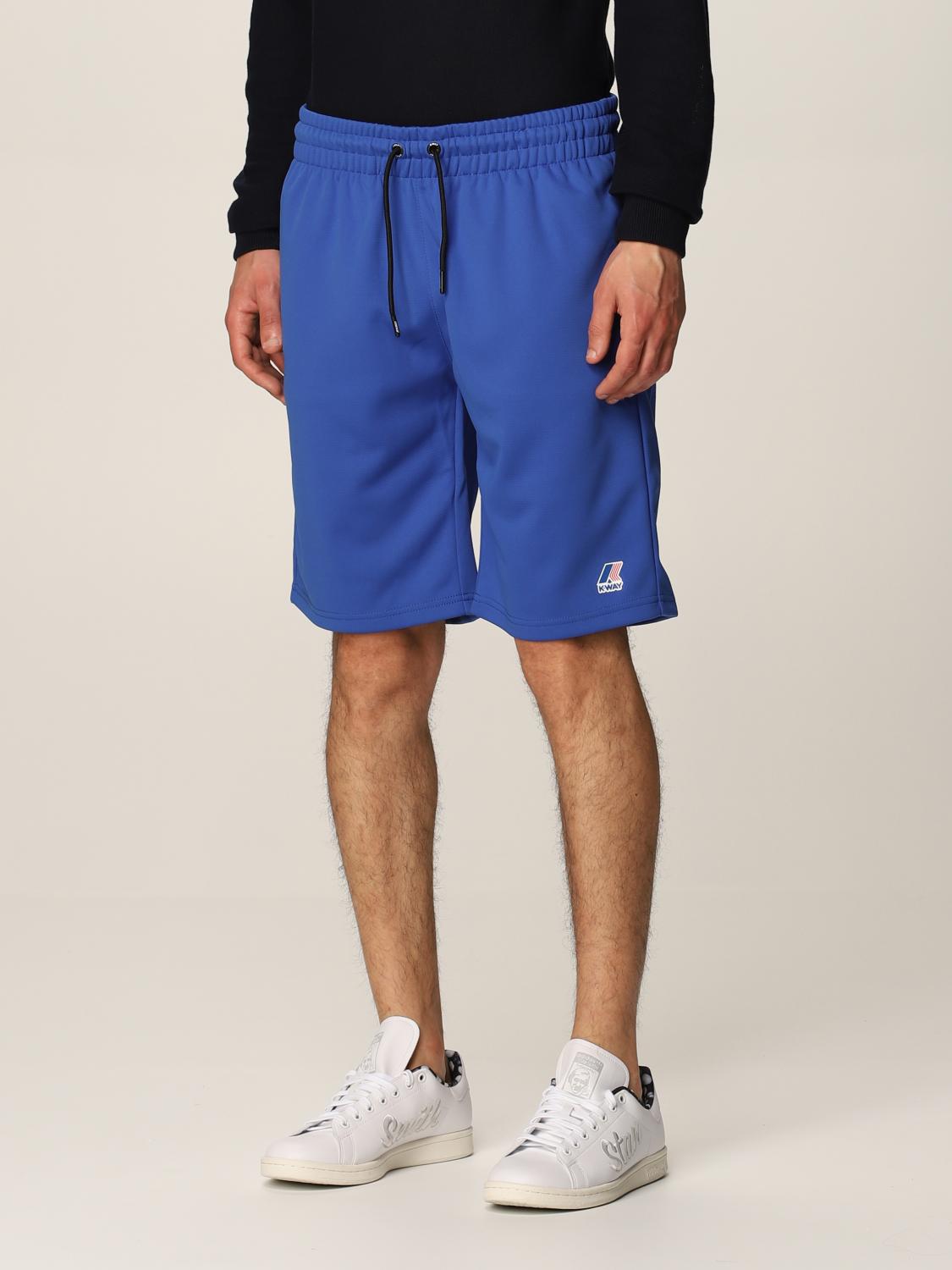 K-WAY: Pantaloncino jogging con logo - Royal | Pantaloncino K-Way K4114CW  GIGLIO.COM