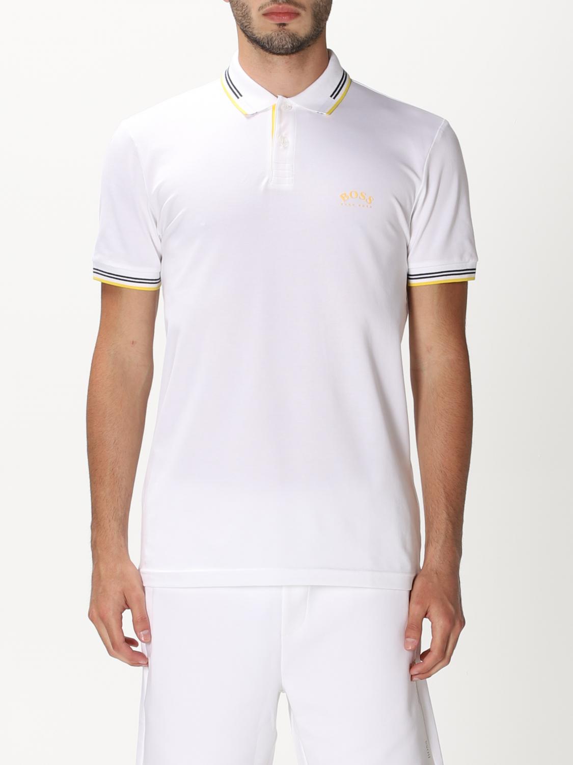 hugo boss polo shirt white