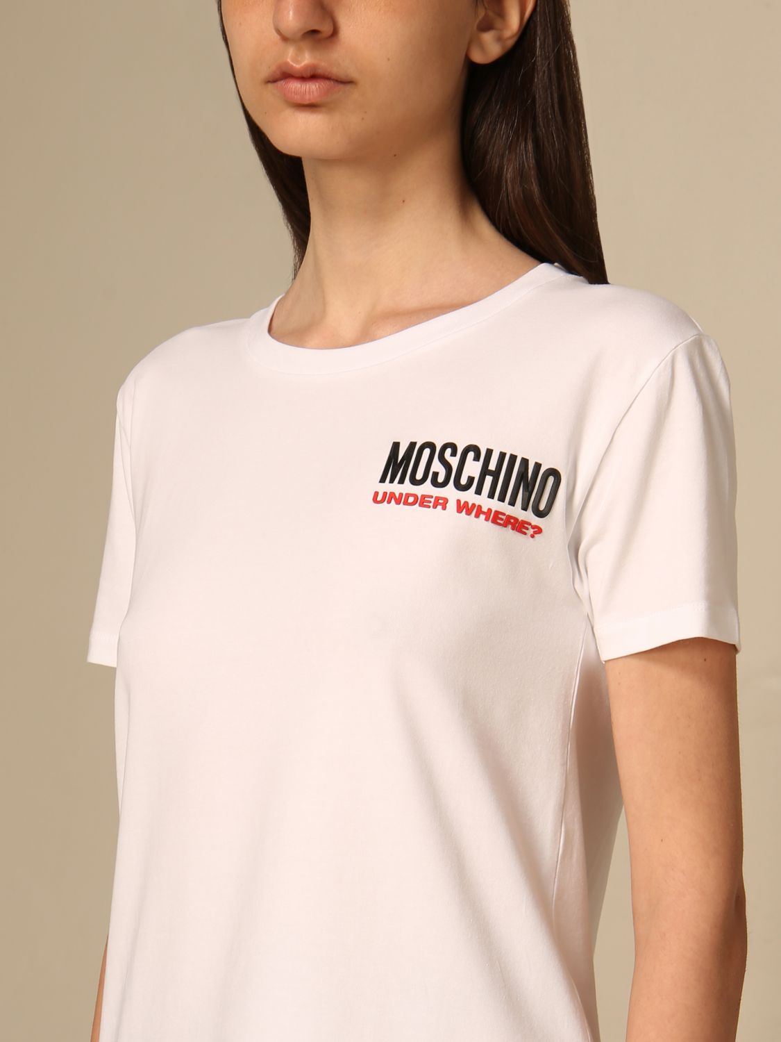 MOSCHINO UNDERWEAR: T-shirt women - White | T-Shirt Moschino Underwear ...