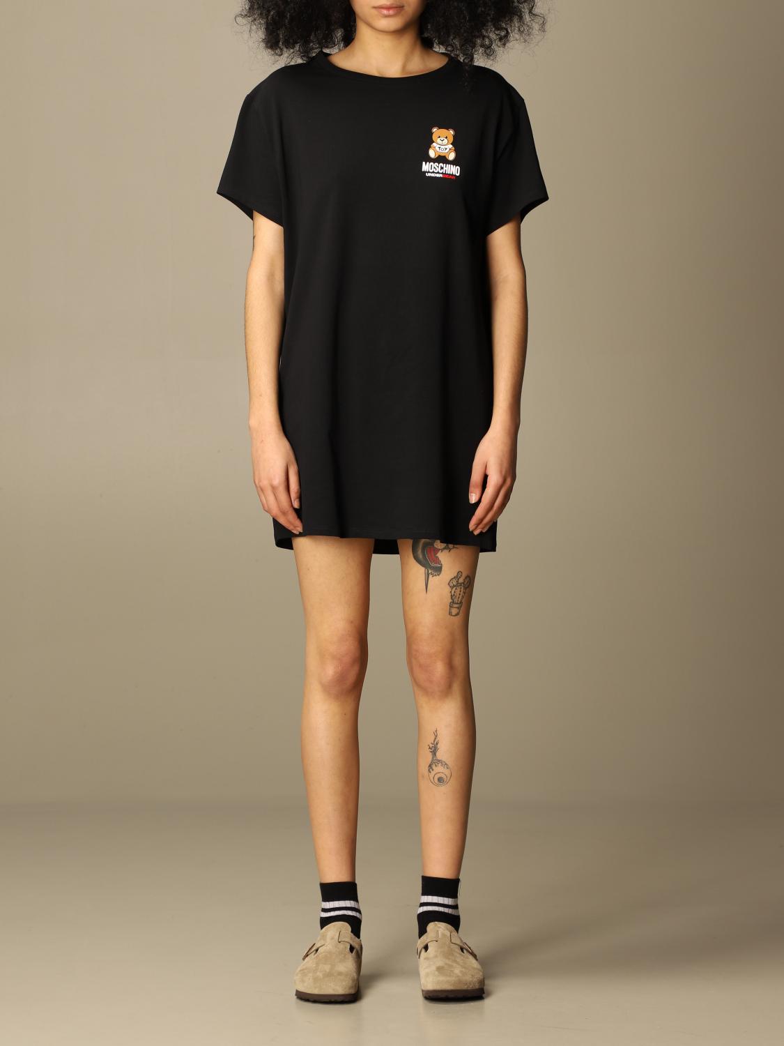 MOSCHINO UNDERWEAR short dress with mini teddy Black Moschino Underwear dress A1910 9021