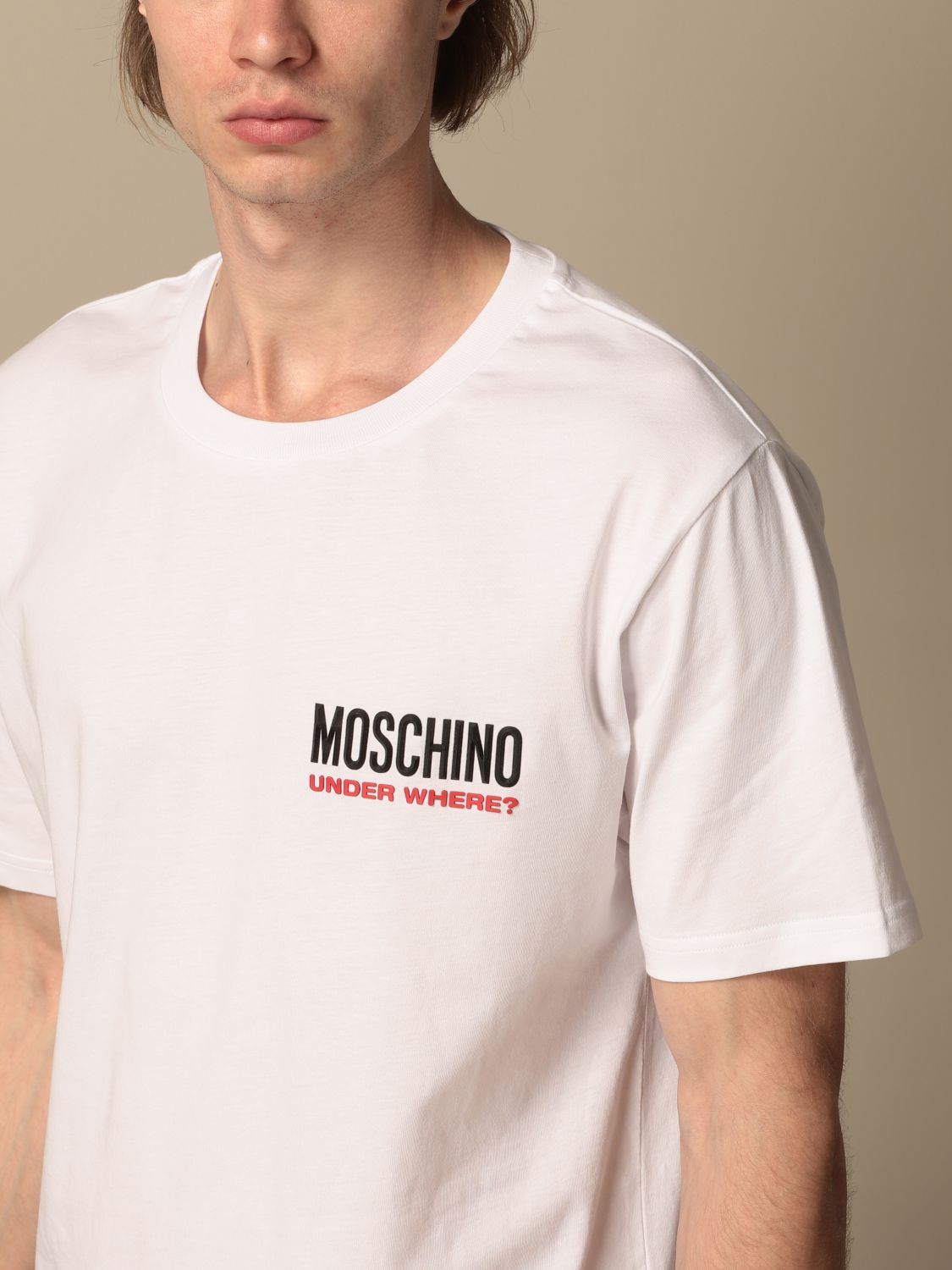 T-Shirt Moschino Underwear: T-shirt herren Moschino Underwear weiß 3