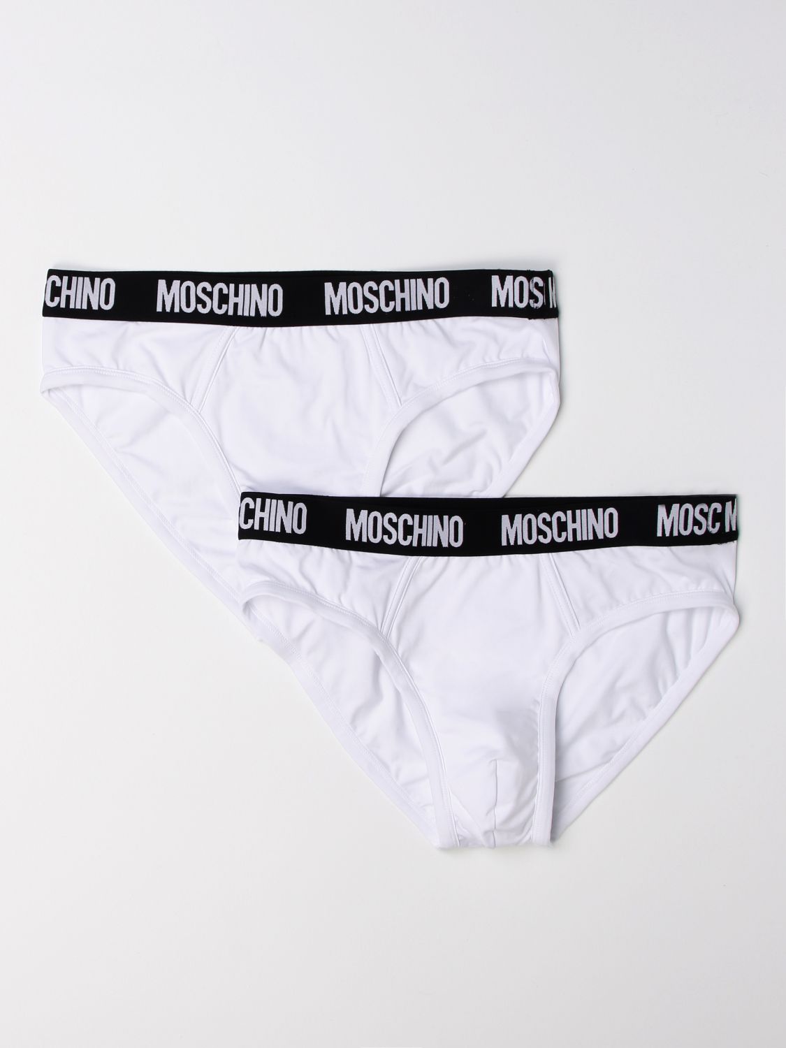 Intimo Moschino Underwear: Set 2 paia di slip Moschino Underwear con logo bianco 1