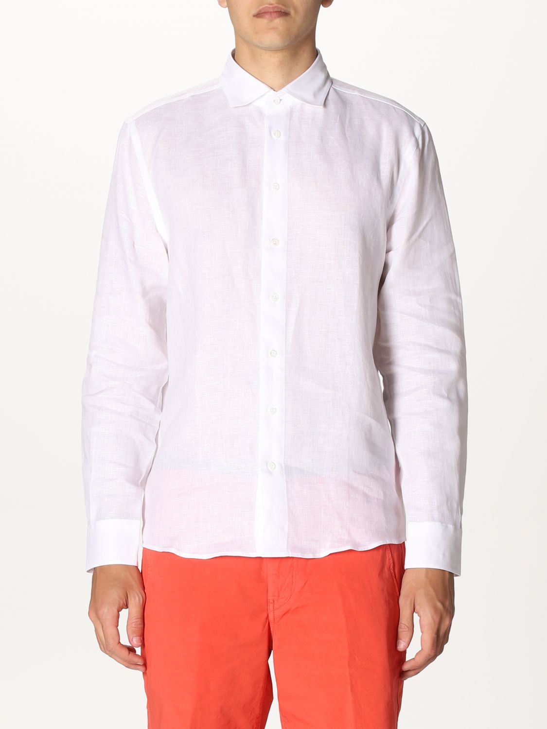 GRAN SASSO: shirt for man - White | Gran Sasso shirt 6112150000 online ...