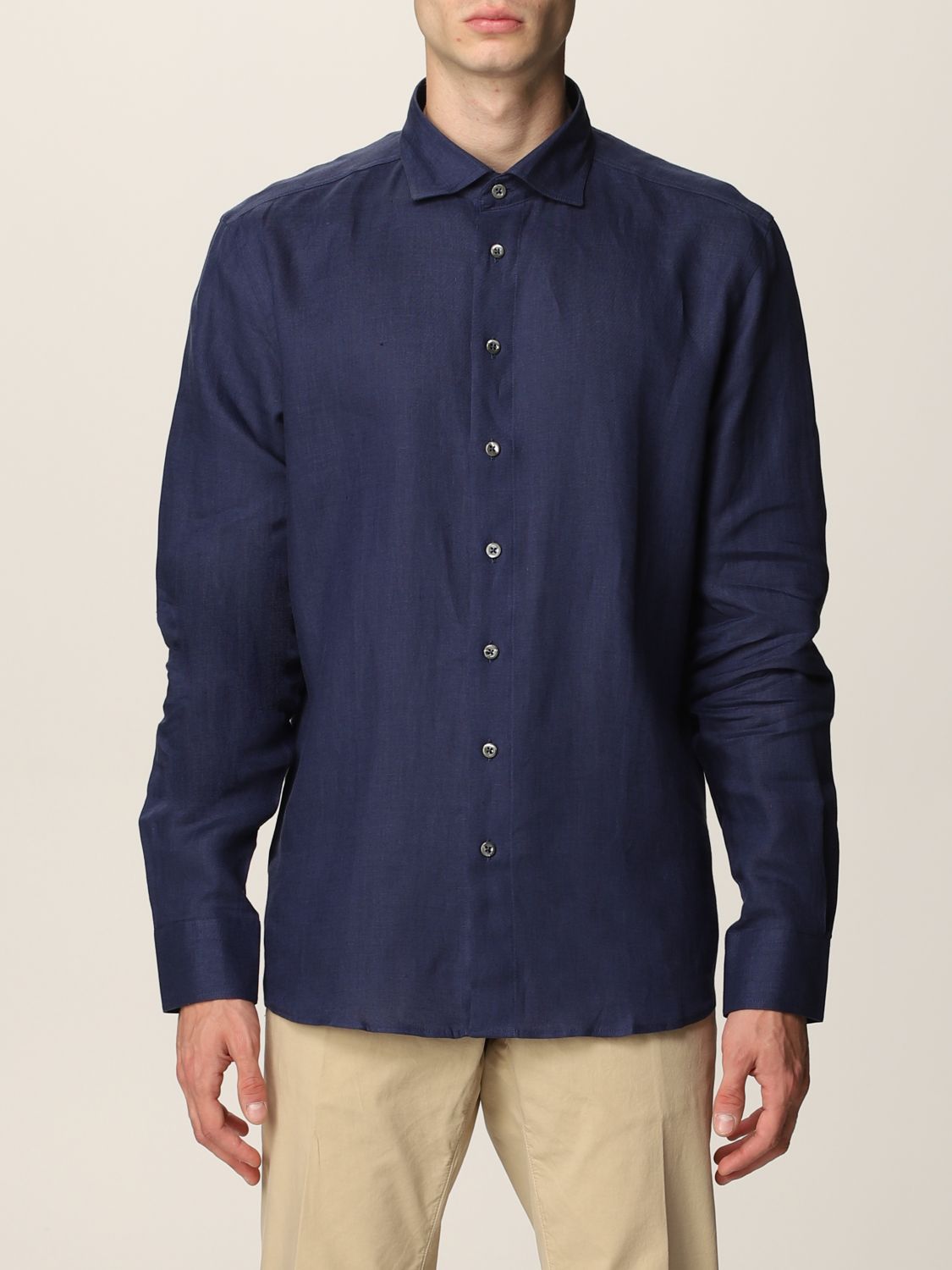 GRAN SASSO: shirt for man - Blue | Gran Sasso shirt 6112150000 online ...
