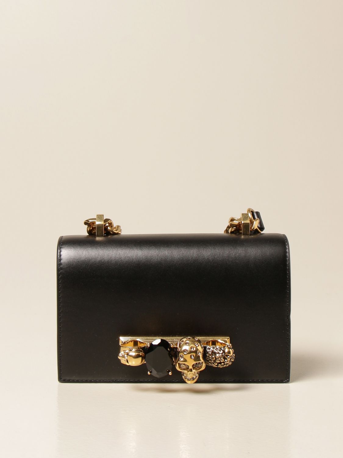 Borsa mini jewelled satchelAlexander McQueen di Pelle Donna Borse da Borsette e borse satchel da 