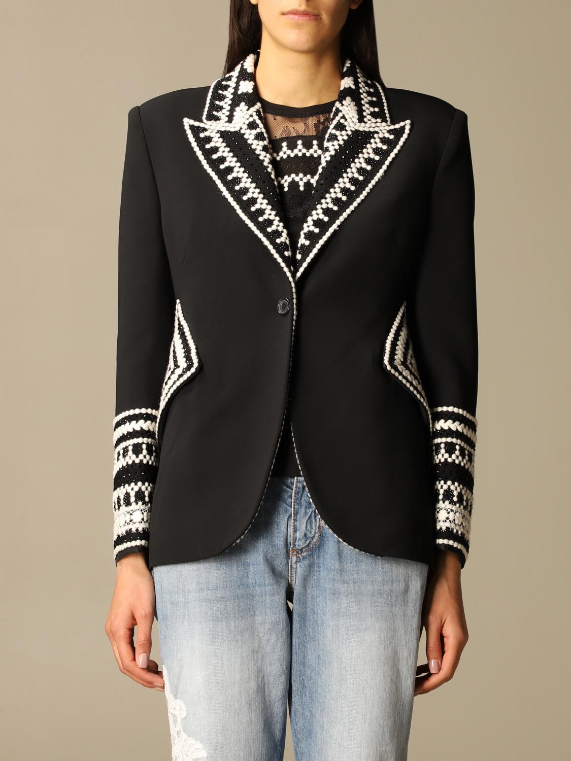 Ermanno Scervino Hand-Embroidered Suede Jacket