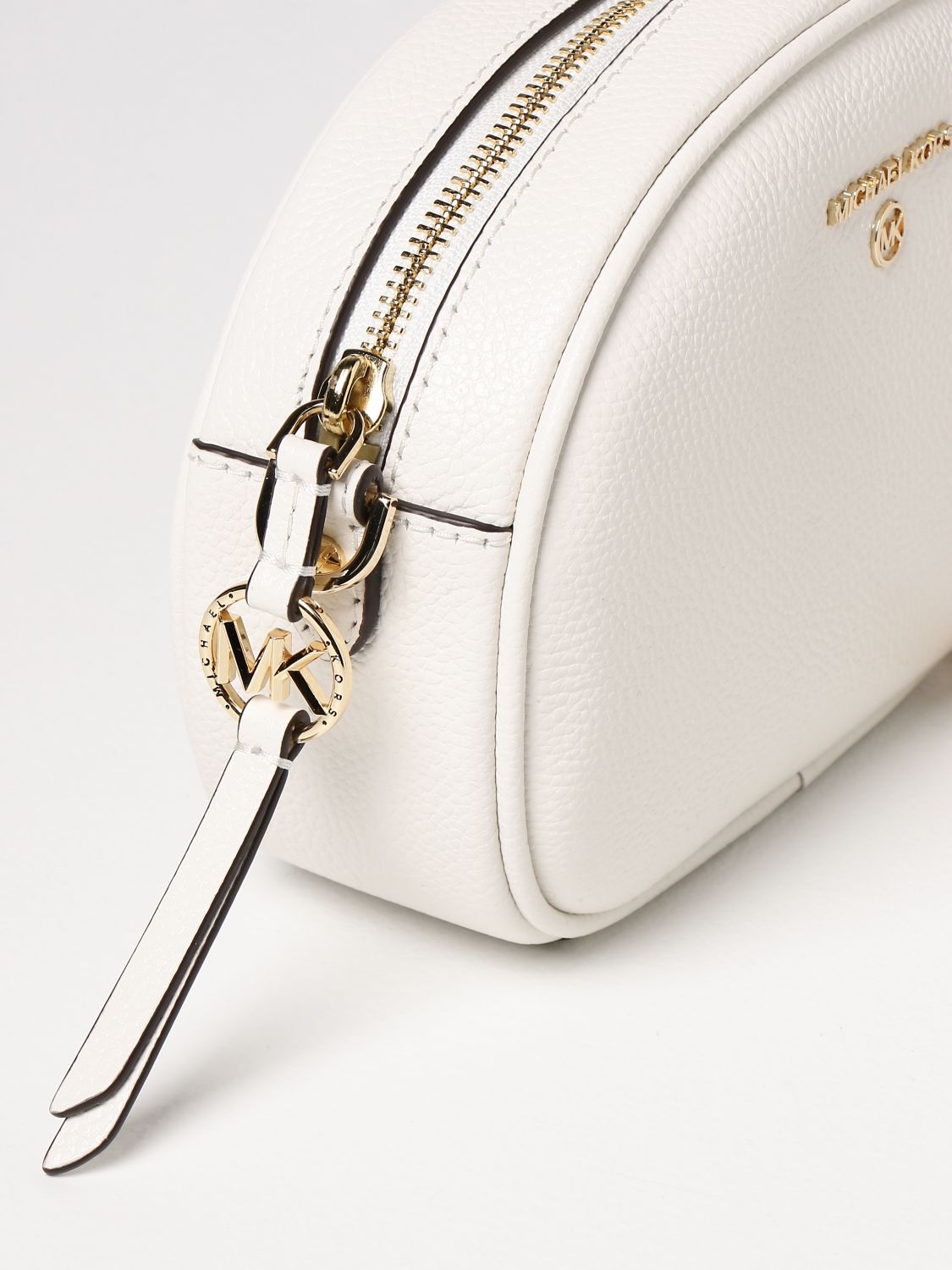 MICHAEL KORS: Michael Jet Set leather bag - White  Michael Kors mini bag  32S2GT9C1L online at