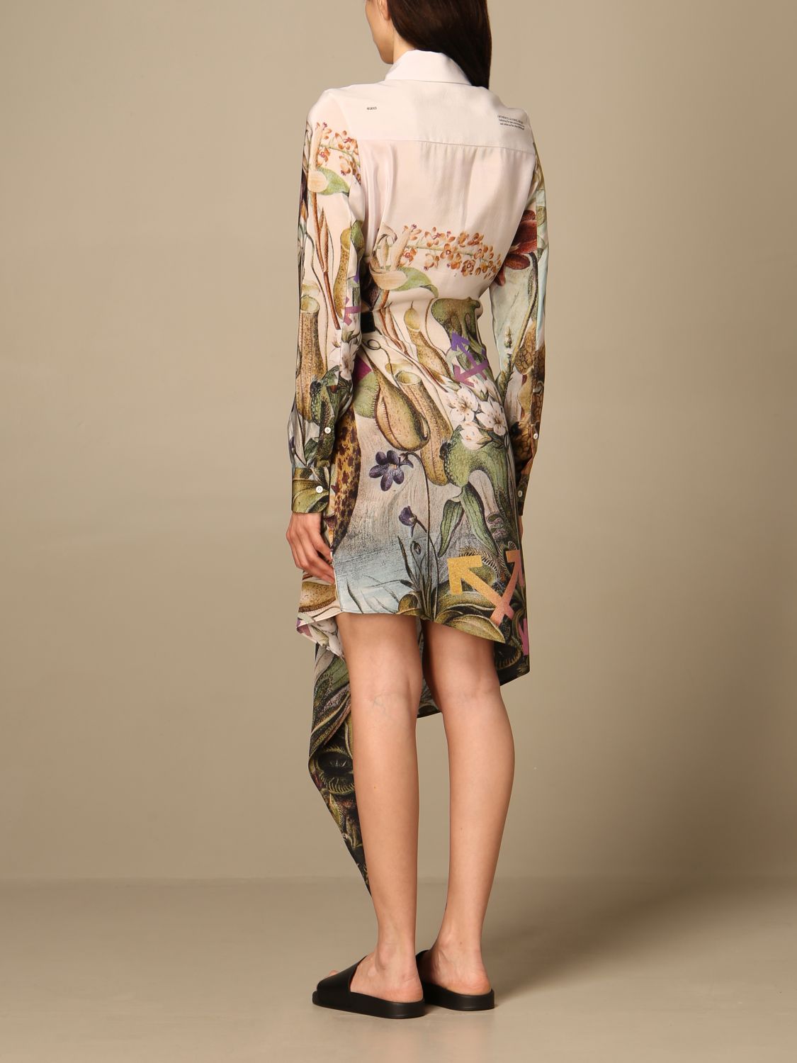 off white botanical dress