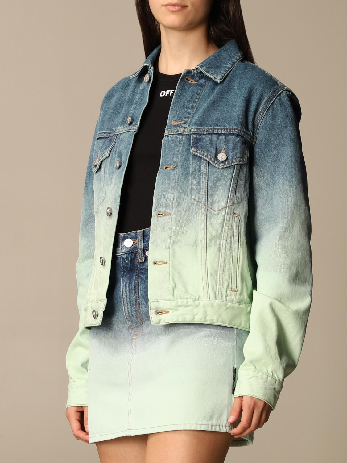 Off white gradient hot sale denim jacket