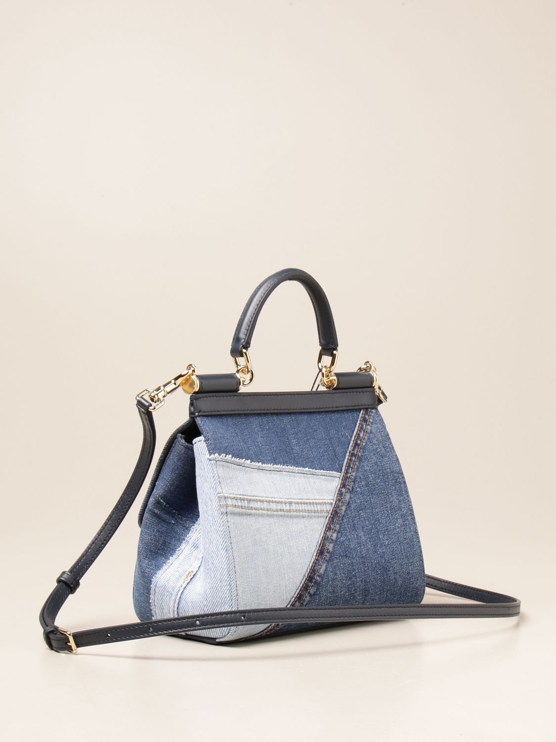 DOLCE & GABBANA: denim patchwork bag | Handbag Dolce & Gabbana Women