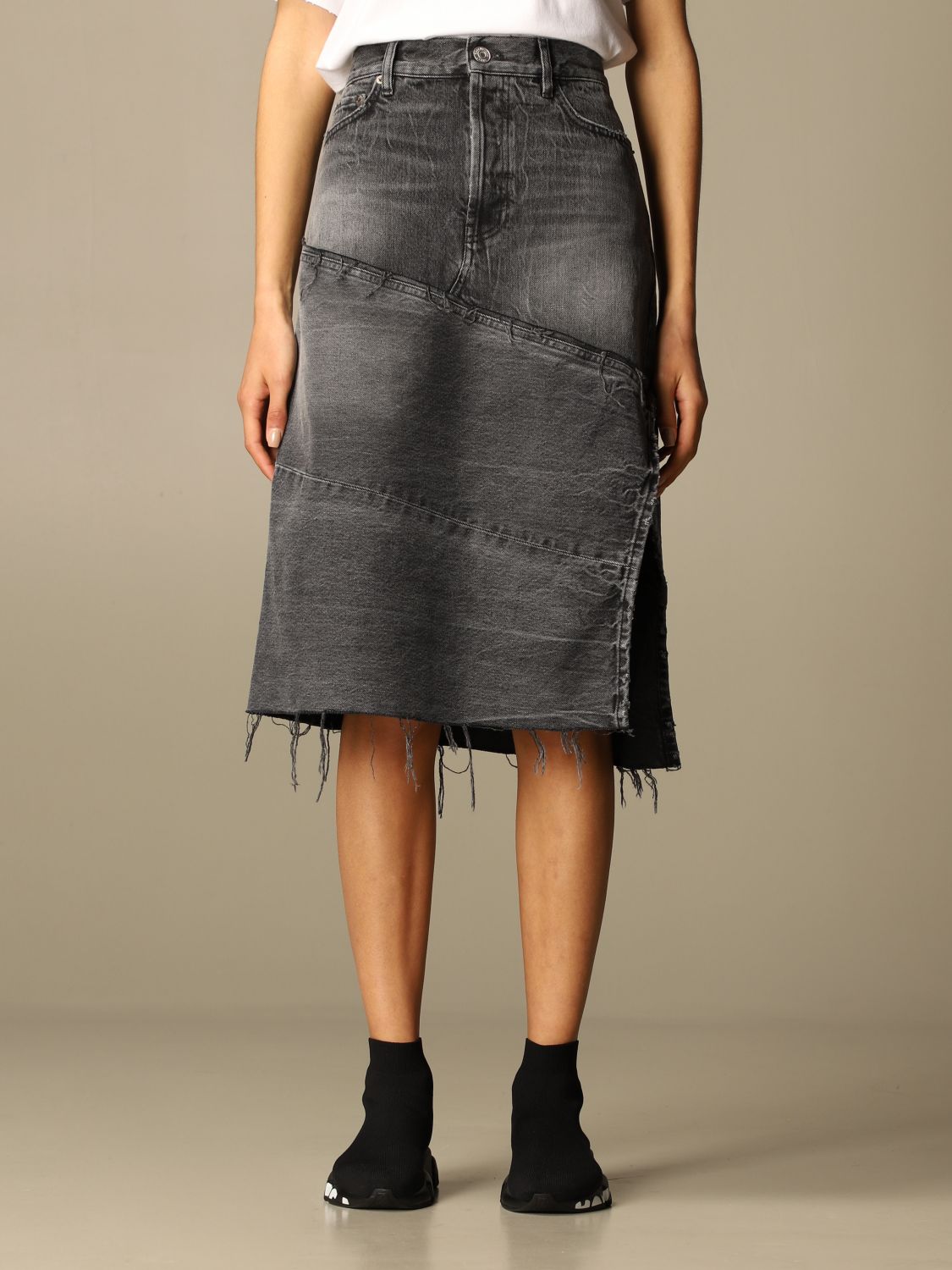 Denim Skirt Balenciaga | ModeSens