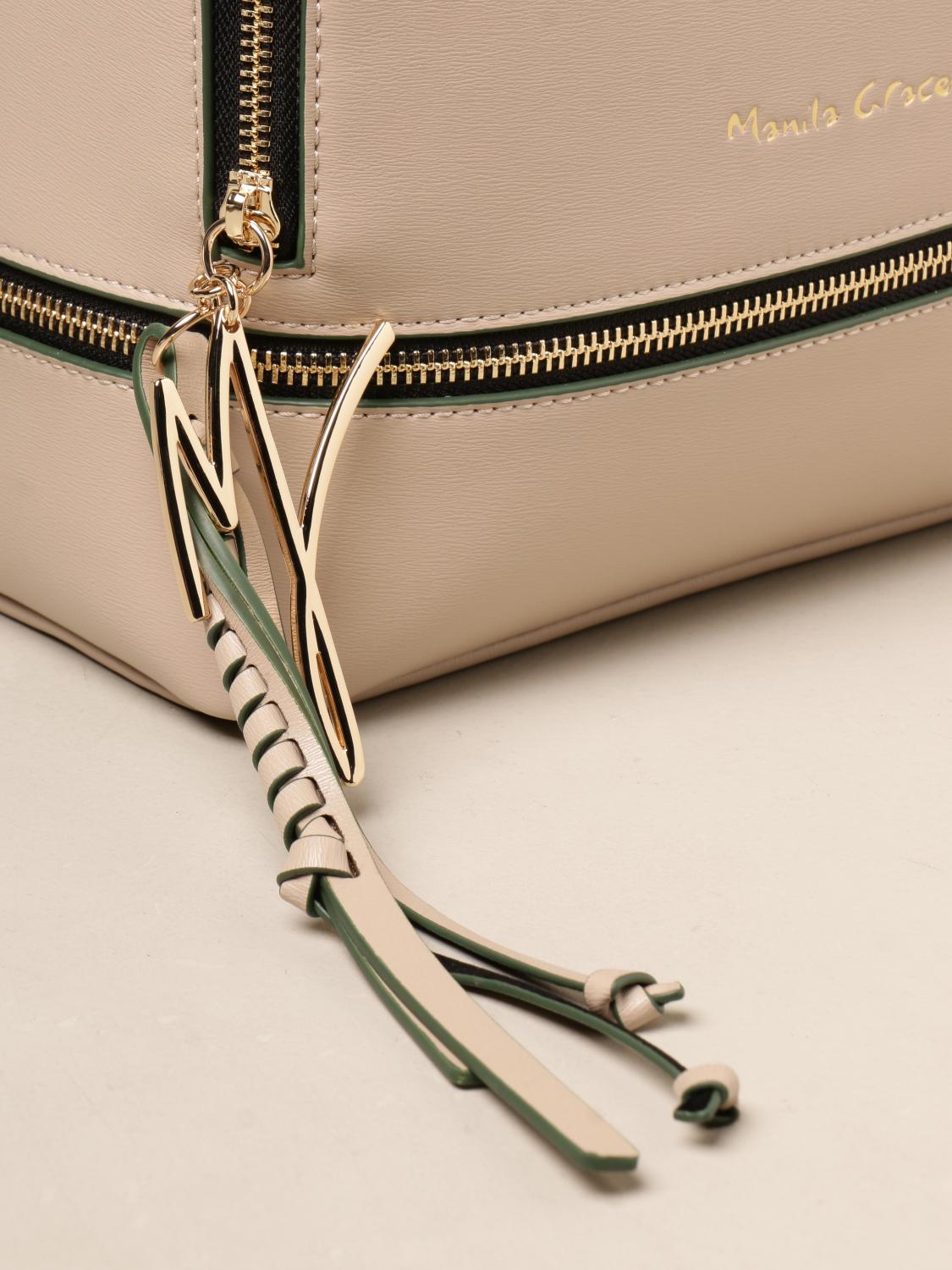 MANILA GRACE backpack in synthetic leather Beige Manila Grace backpack B281EU online on