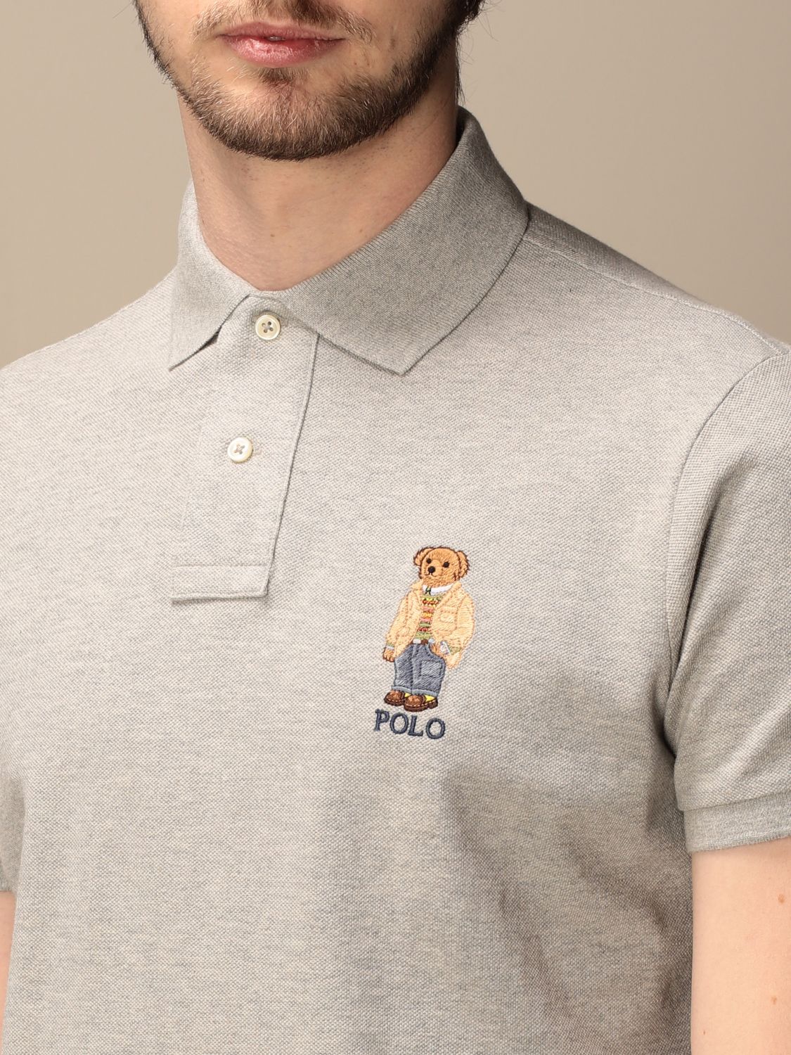 polo shirt with teddy bear