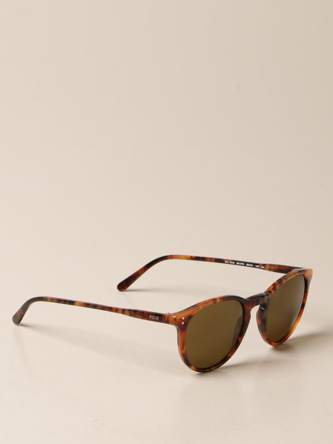 POLO RALPH LAUREN: sunglasses in acetate - Brown | Polo Ralph Lauren  sunglasses PH 4110 online on 