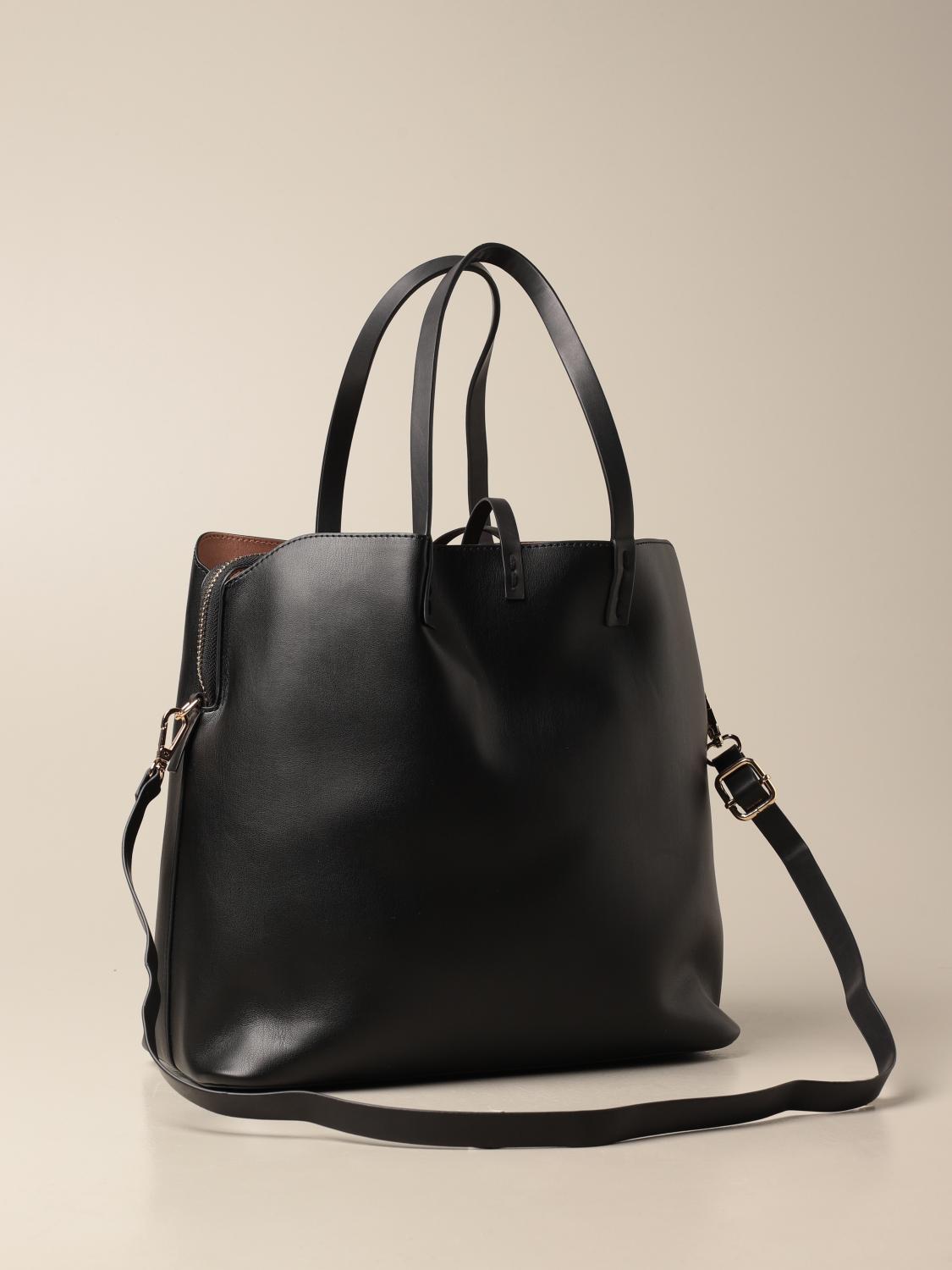 MANILA GRACE Borsa a mano in pelle sintetica Nero Borse Tote