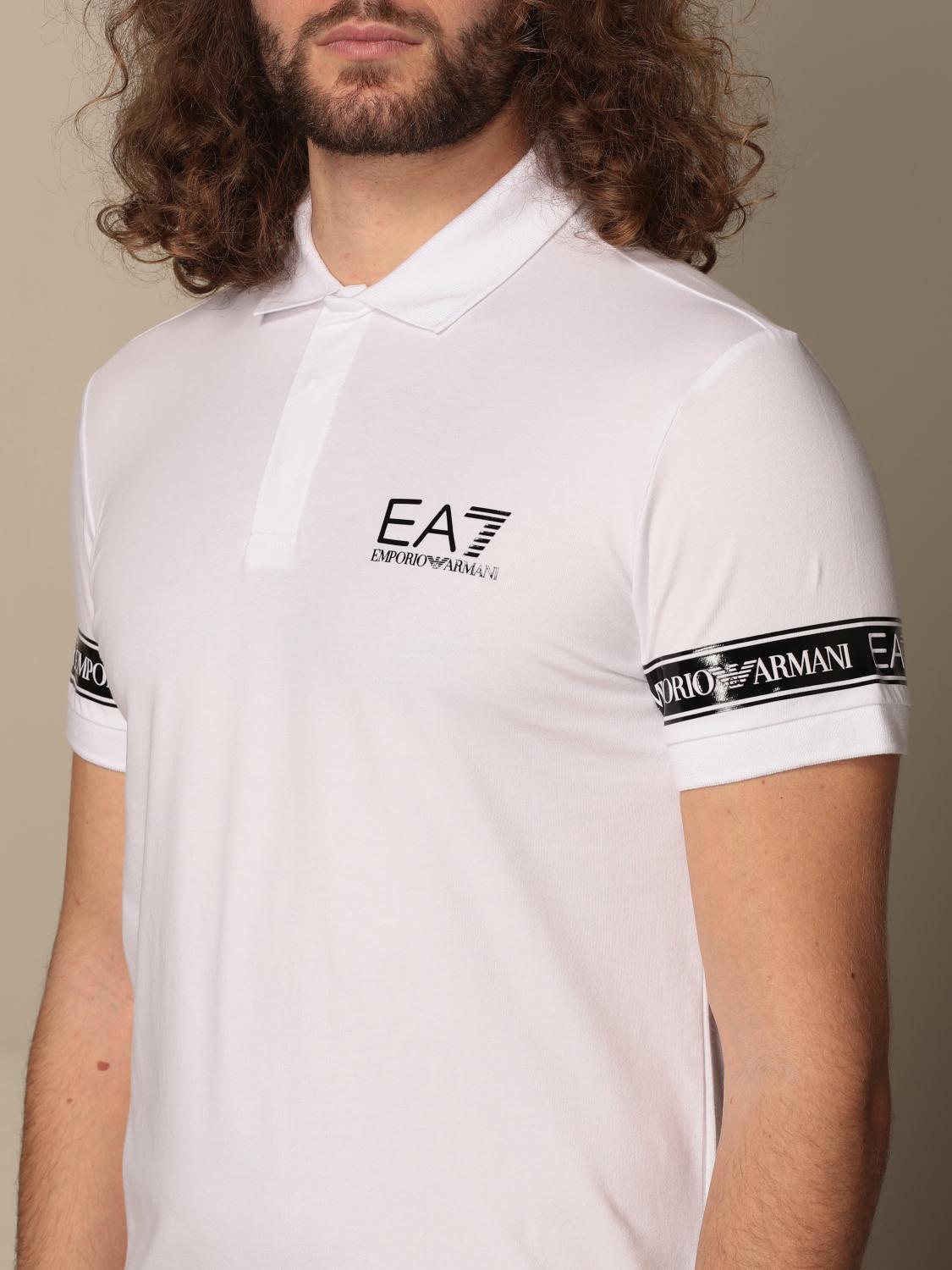 ea7 polo shirt white