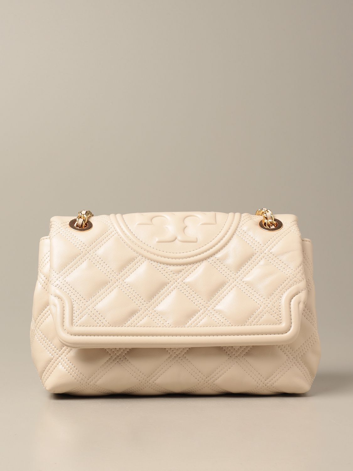 Tory Burch Fleming Convertible Shoulder Bag / Leather/New Cream