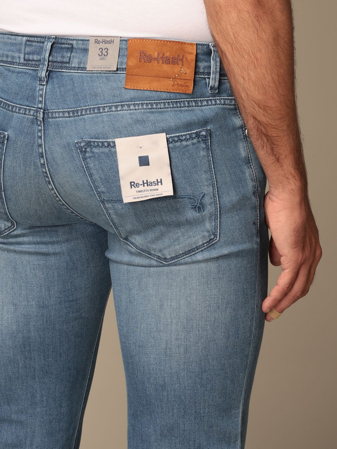 RE-HASH: 5-pocket jeans | Jeans Re-Hash Men Blue | Jeans Re-Hash P015 ...