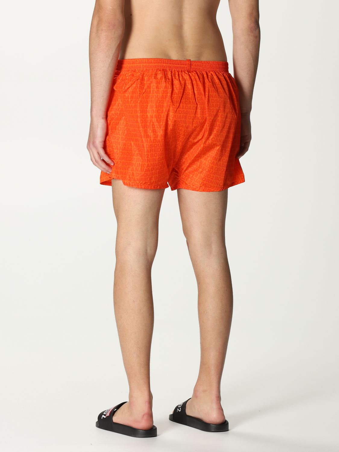 DSQUARED2: swimsuit for men - Orange | Dsquared2 swimsuit D7B642970 ...