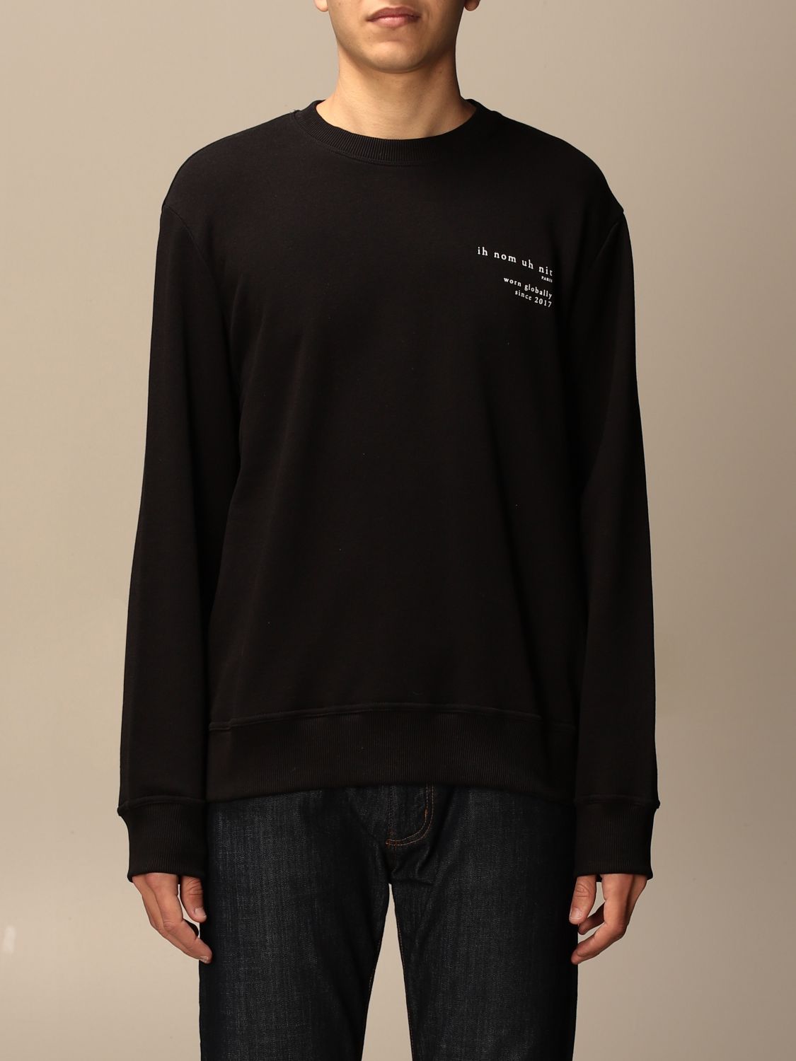 Sweatshirt Ih Nom Uh Nit: Ih Nom Uh Nit crewneck sweatshirt with big back print black 1