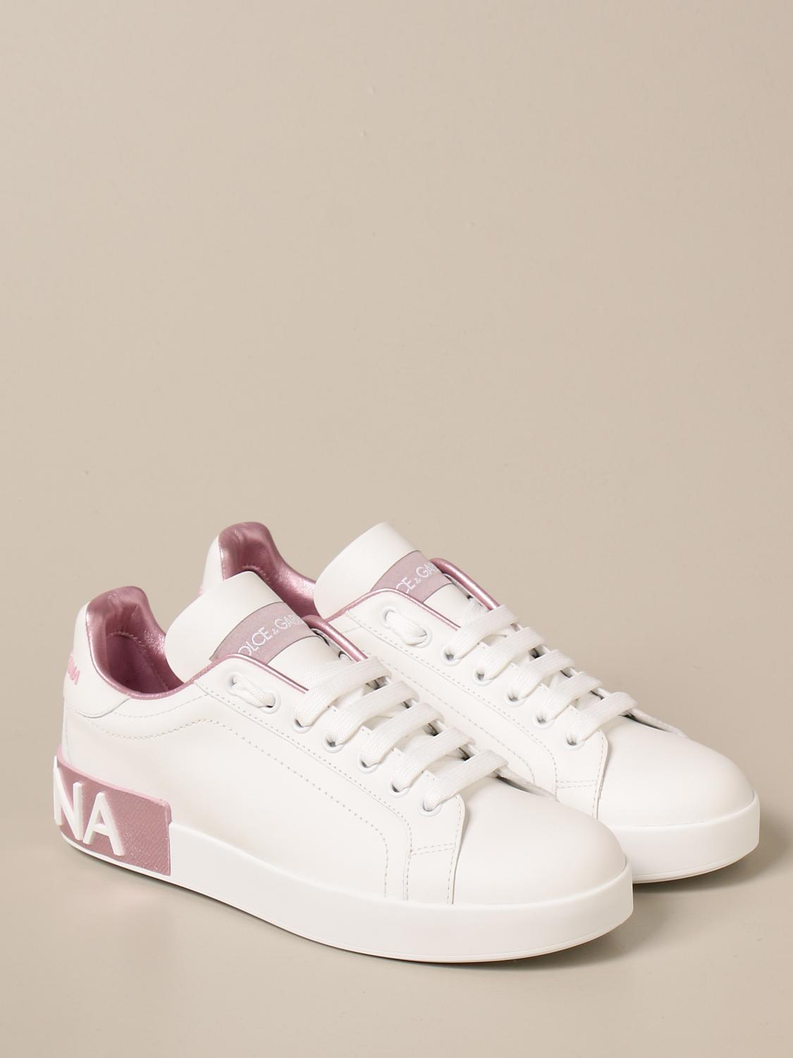 Dolce & Gabbana Outlet sneakers in leather White Sneakers Dolce