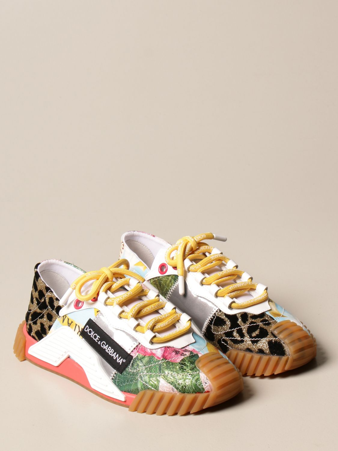 dolce gabbana patchwork sneakers