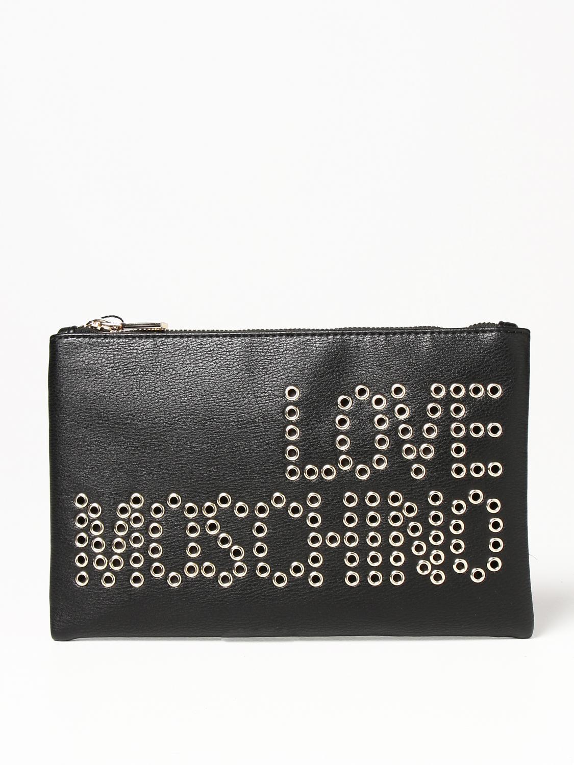 LOVE MOSCHINO shoulder bag with sails Black Love Moschino clutch