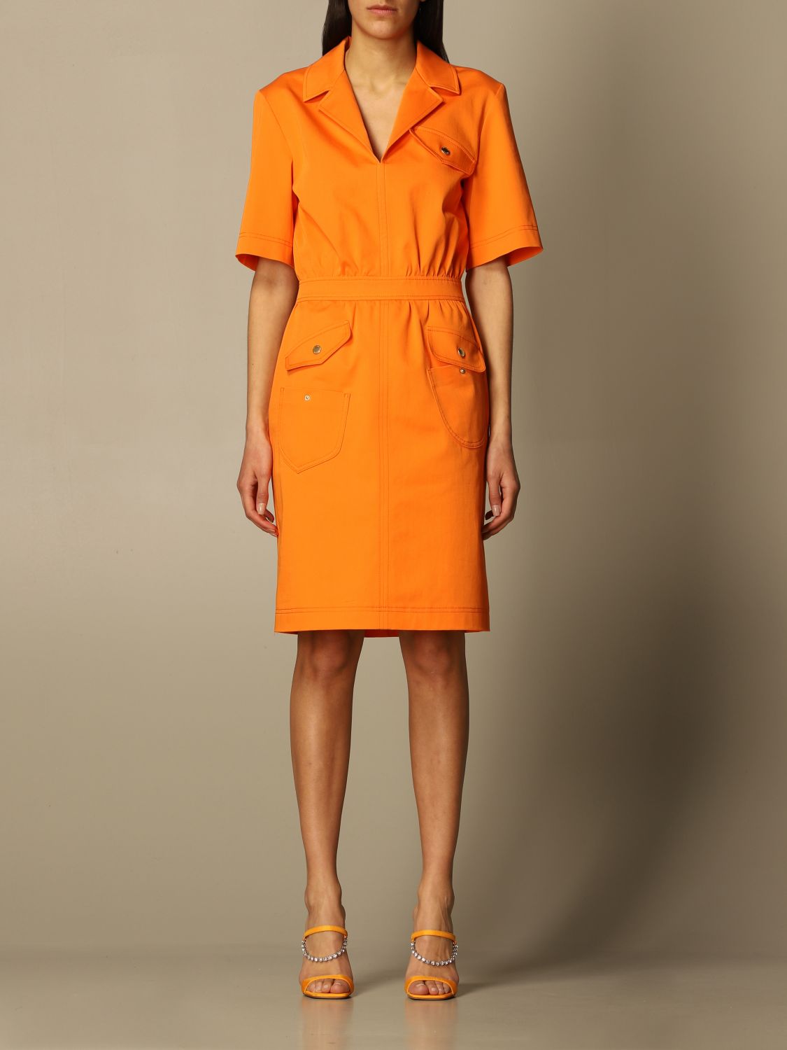 moschino orange dress