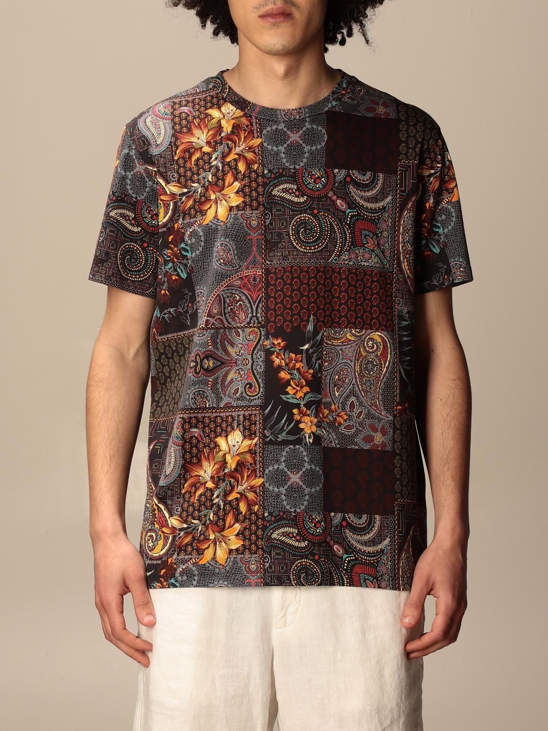 t shirt multicolore homme