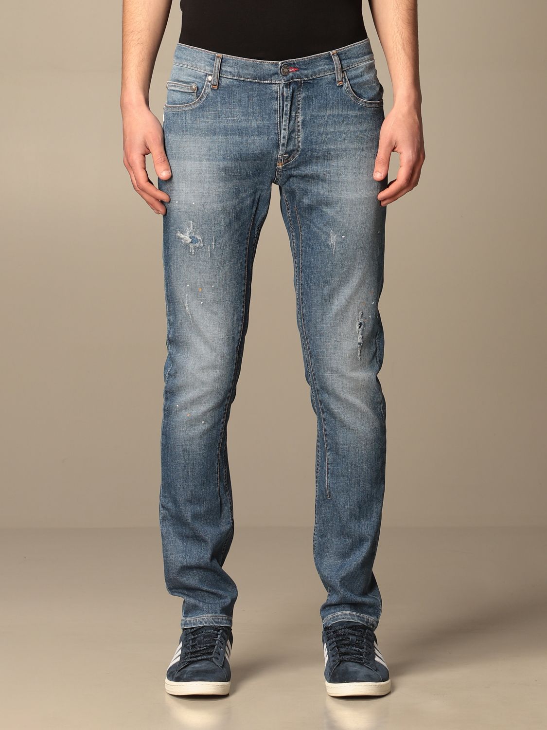 DANIELE ALESSANDRINI: 5-pocket jeans - Denim | Jeans Daniele ...