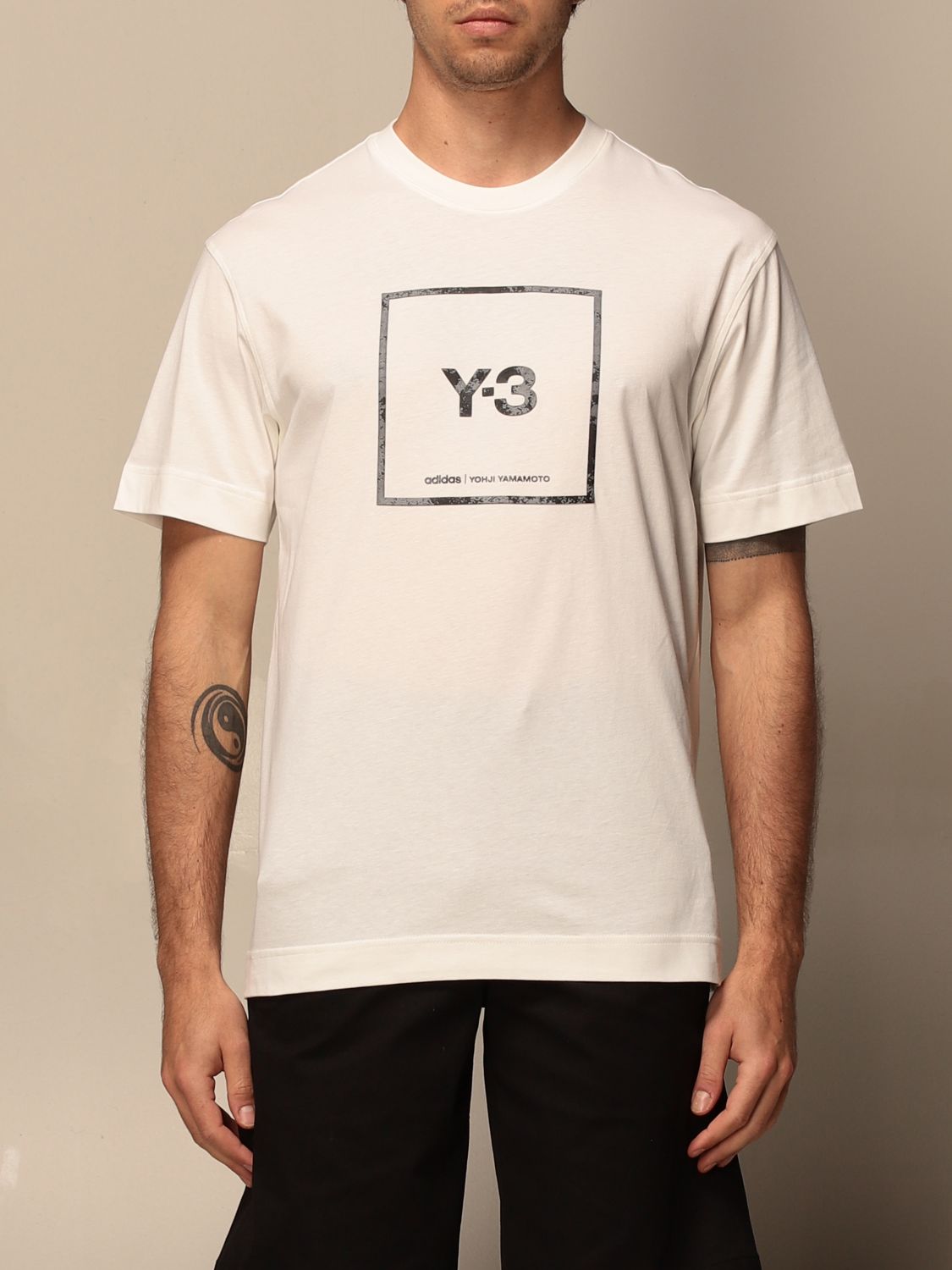 Y-3: logo T-shirt - White | Y-3 t-shirt GV6061 online on GIGLIO.COM