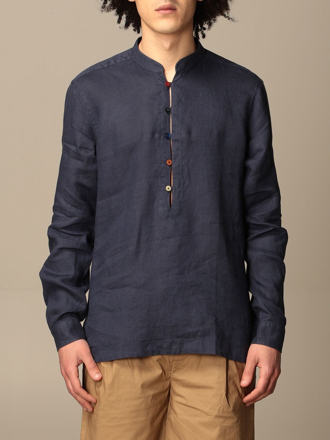 DANIELE ALESSANDRINI: Shirt men | Shirt Daniele Alessandrini Men Blue ...