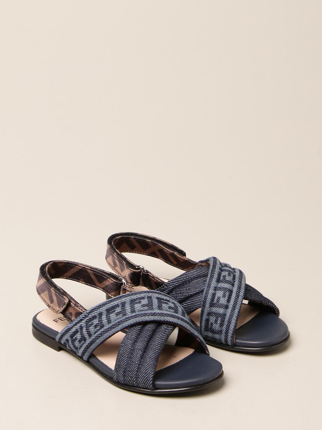 fendi denim sandals