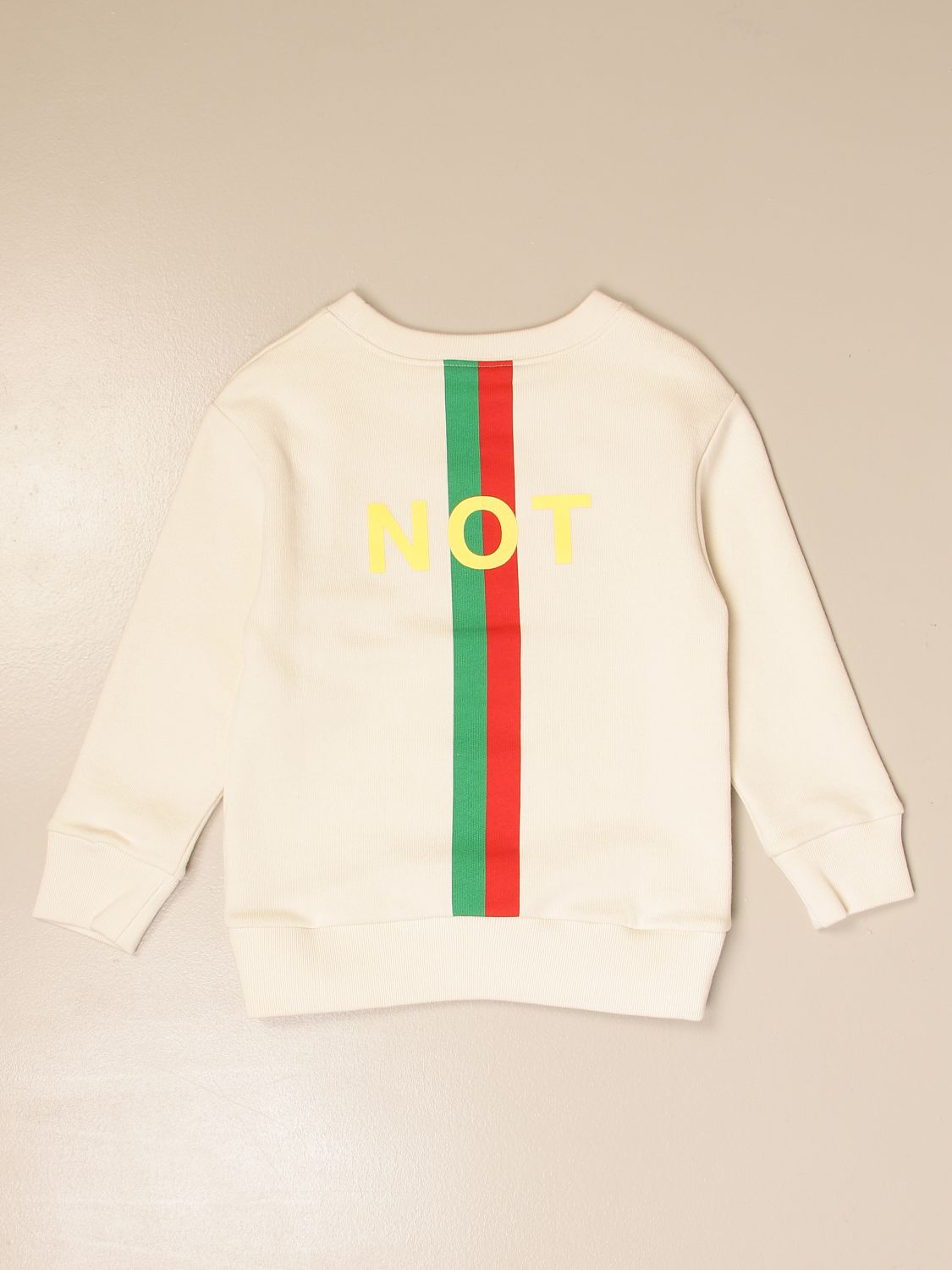 salgsplan Cornwall Mursten GUCCI: crewneck sweatshirt with not fake print | Sweater Gucci Kids White |  Sweater Gucci 586138 XJC7F GIGLIO.COM
