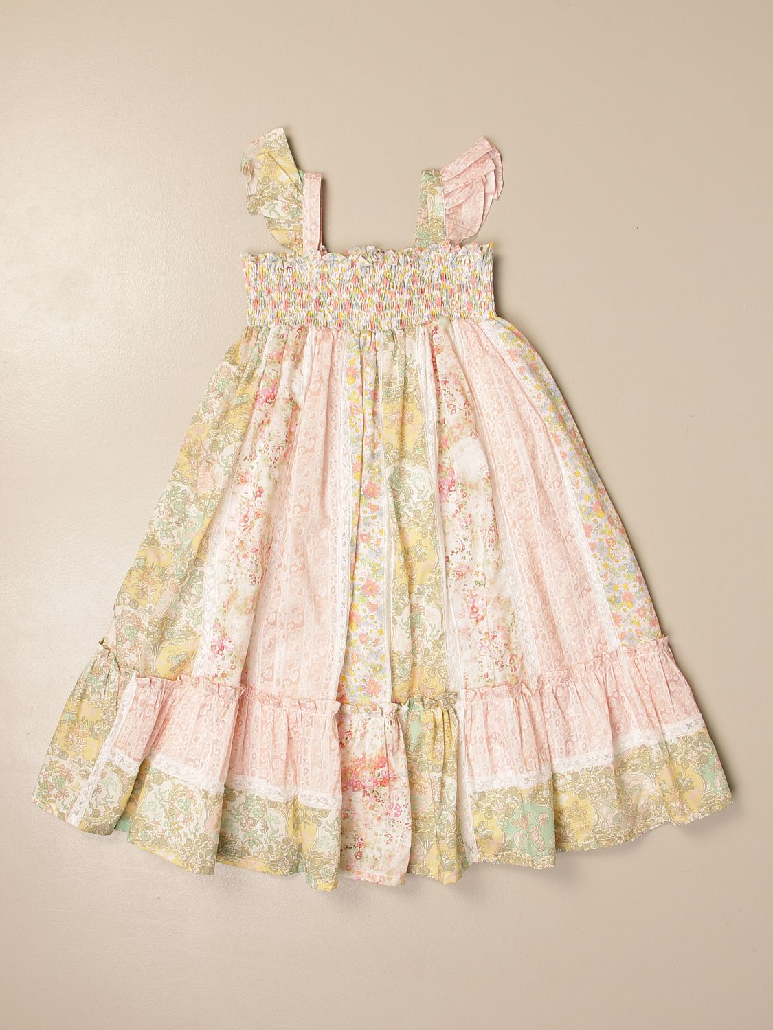 BONPOINT: dress in patterned cotton | Dress Bonpoint Kids Multicolor | Dress Bonpoint
