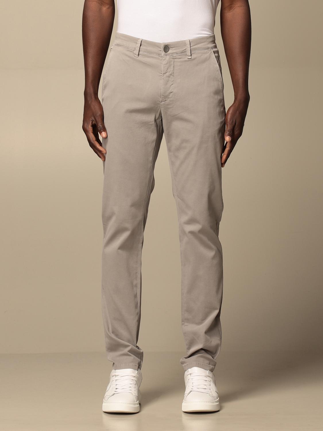 JECKERSON: Pantalone in gabardine di cotone | Pantalone Jeckerson Uomo  Grigio | Pantalone Jeckerson UPA053 CJ404 GIGLIO.COM