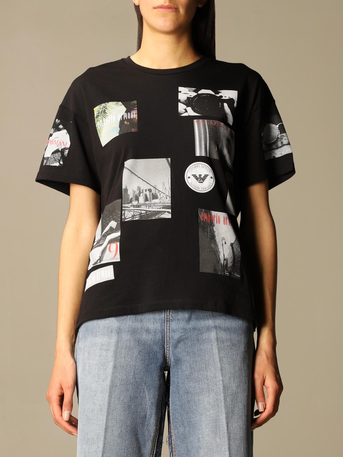 emporio armani all over print t shirt