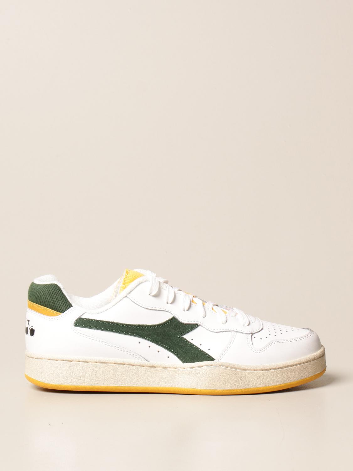 DIADORA SPORT: Sneakers Mi basket low icona in pelle - Bianco 1 | Sneakers  Diadora Sport 501.177077 GIGLIO.COM